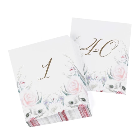 Ethereal Floral Table Number - Pack Of 40